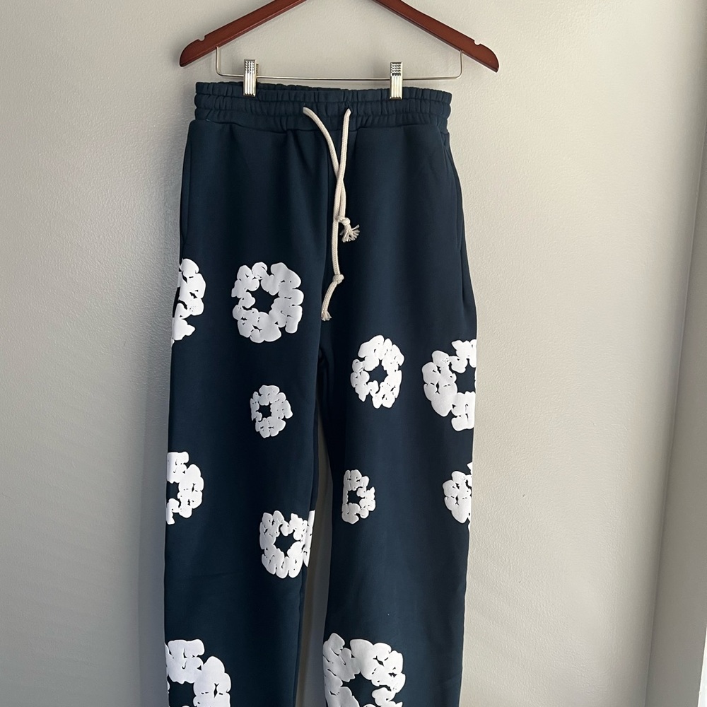 Navy Blue Denim Tears Sweatpants